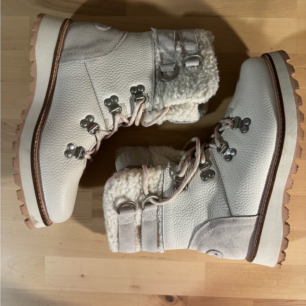 Roxy Brandi II White Winter Boots with Sherpa Lining